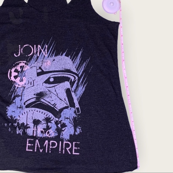 Star Wars (M) Join The Empire Girls Tank Top in Heathered Black Gray - Picture 6 of 7